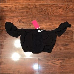 Black crop top